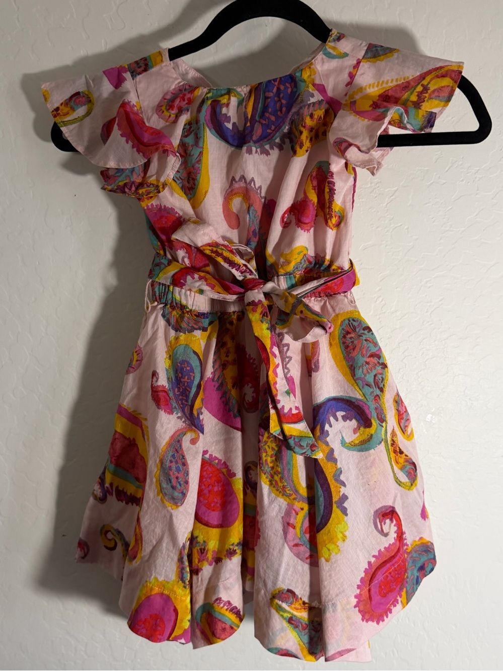 Crewcuts Pink Paisley Tie-Waist Girls Dress 3T
